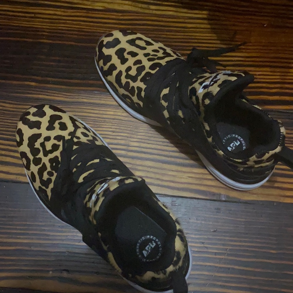APL leopard print tennis shoes